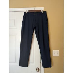Men’s Lululemon ABC Pants Size 32 Navy Slim Fit Stretch Golf Workwear Tech Chino